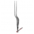 Pinceta chirurgiczna TAYLOR  17.5cm 1x2 zęby, bagnetowa