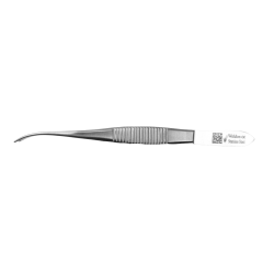Pinceta IRIS 10.0cm, 1x2 zęby, mikrochirurgiczna (wybór rodzaji: prosta, lekkozagięta, zagięta)