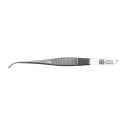 Pinceta IRIS 10.0cm, 1x2 zęby, mikrochirurgiczna (wybór rodzaji: prosta, lekkozagięta, zagięta)